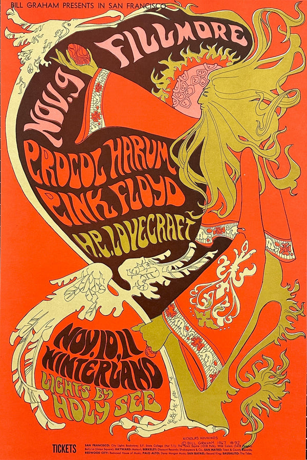 Pink Floyd- BG-92 - Authentic Vintage Poster