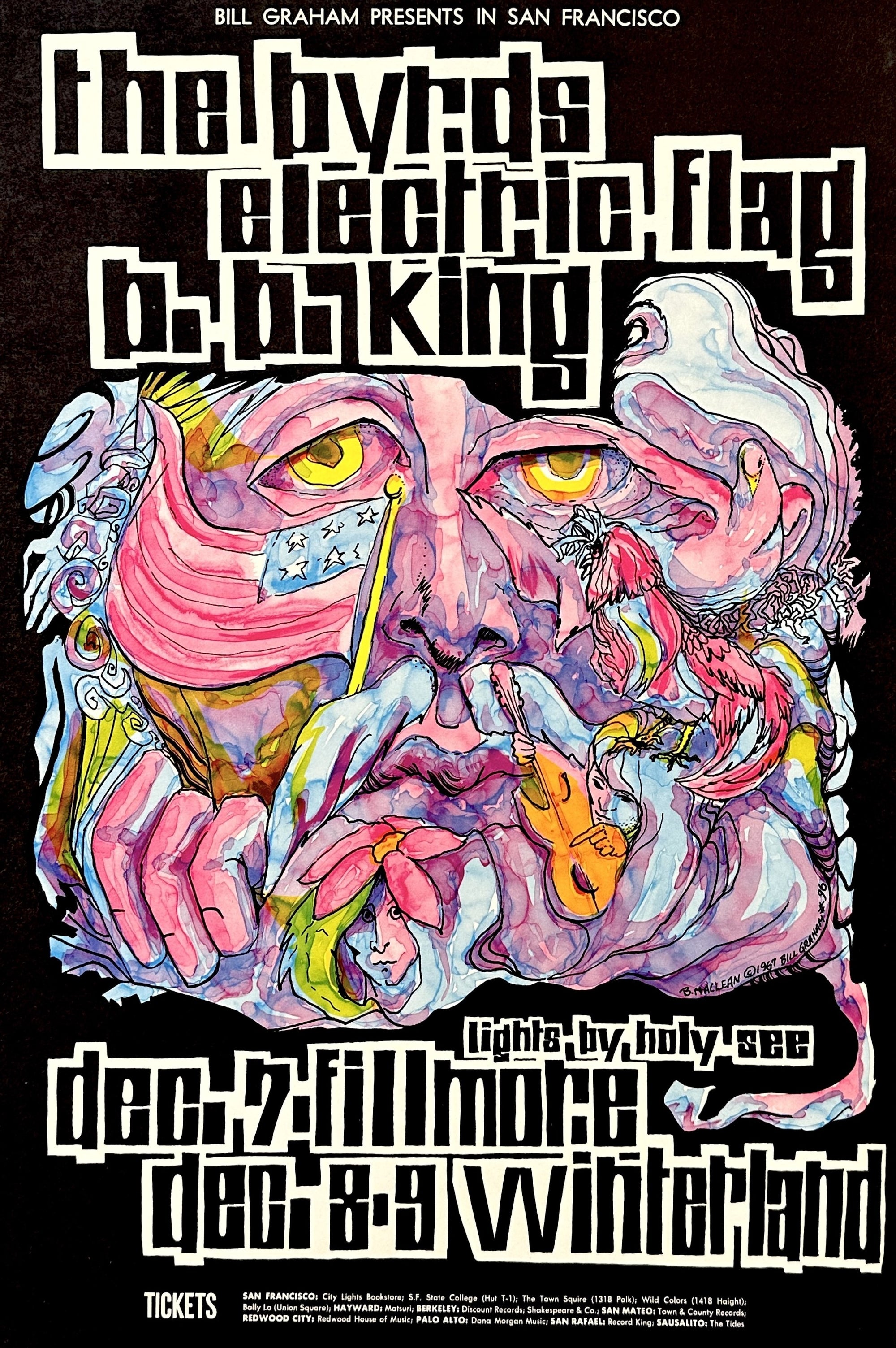 The Byrds, Electric Flag- BG-96 - Authentic Vintage Poster