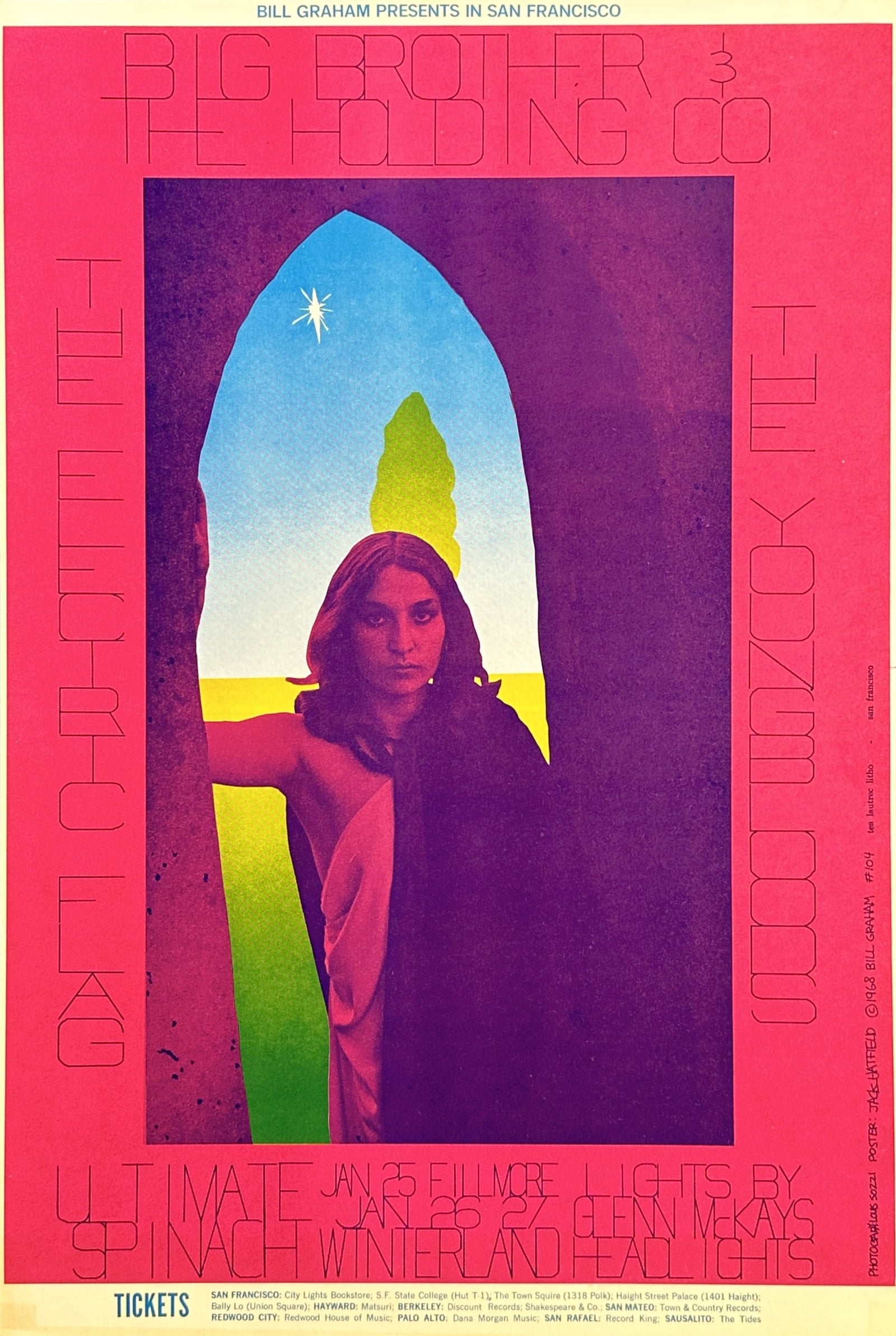 Big Brother & The Holding Co. - BG-104 - Authentic Vintage Poster