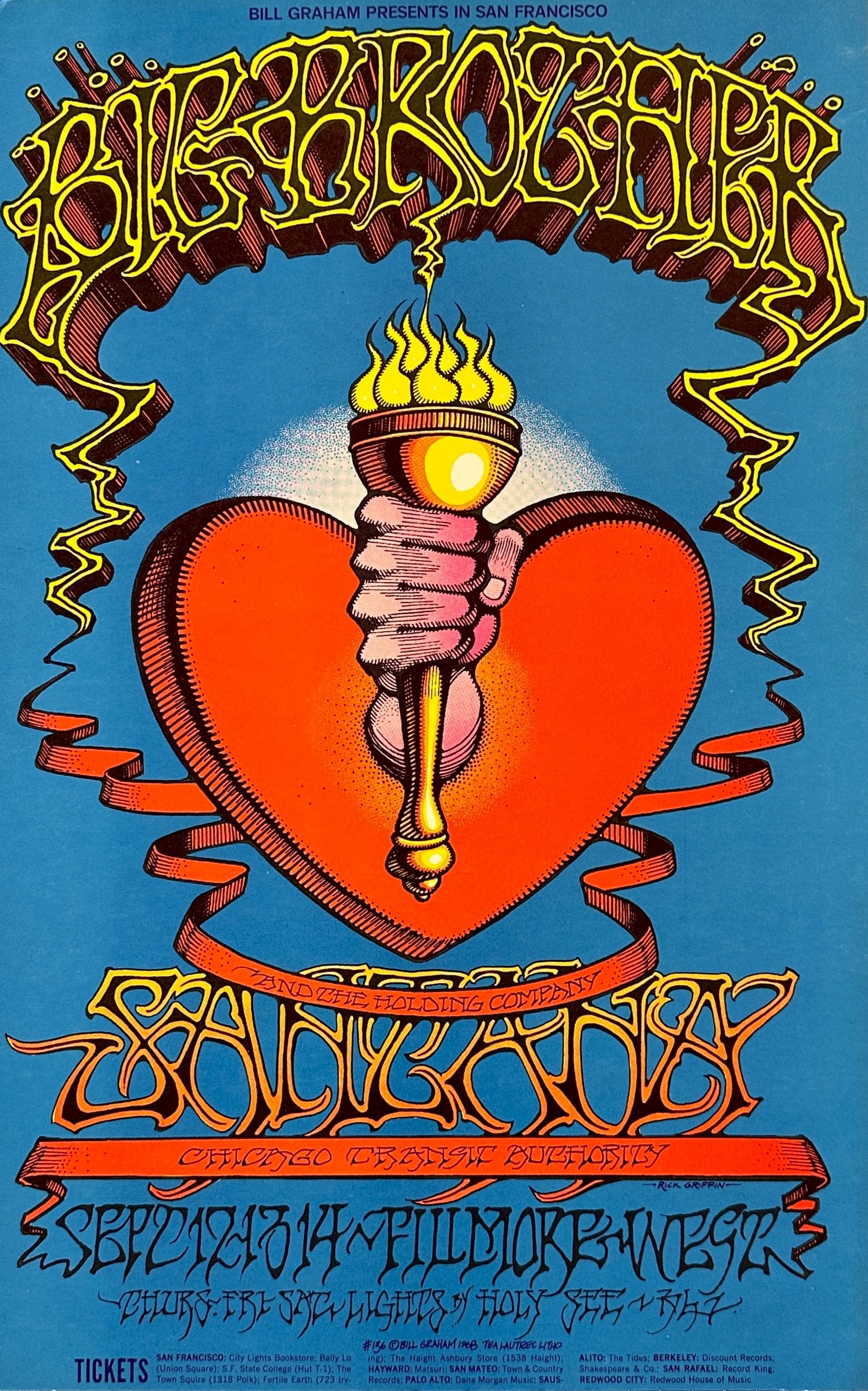 Santana, Big Brother Holding Co.- BG-136 - Authentic Vintage Poster