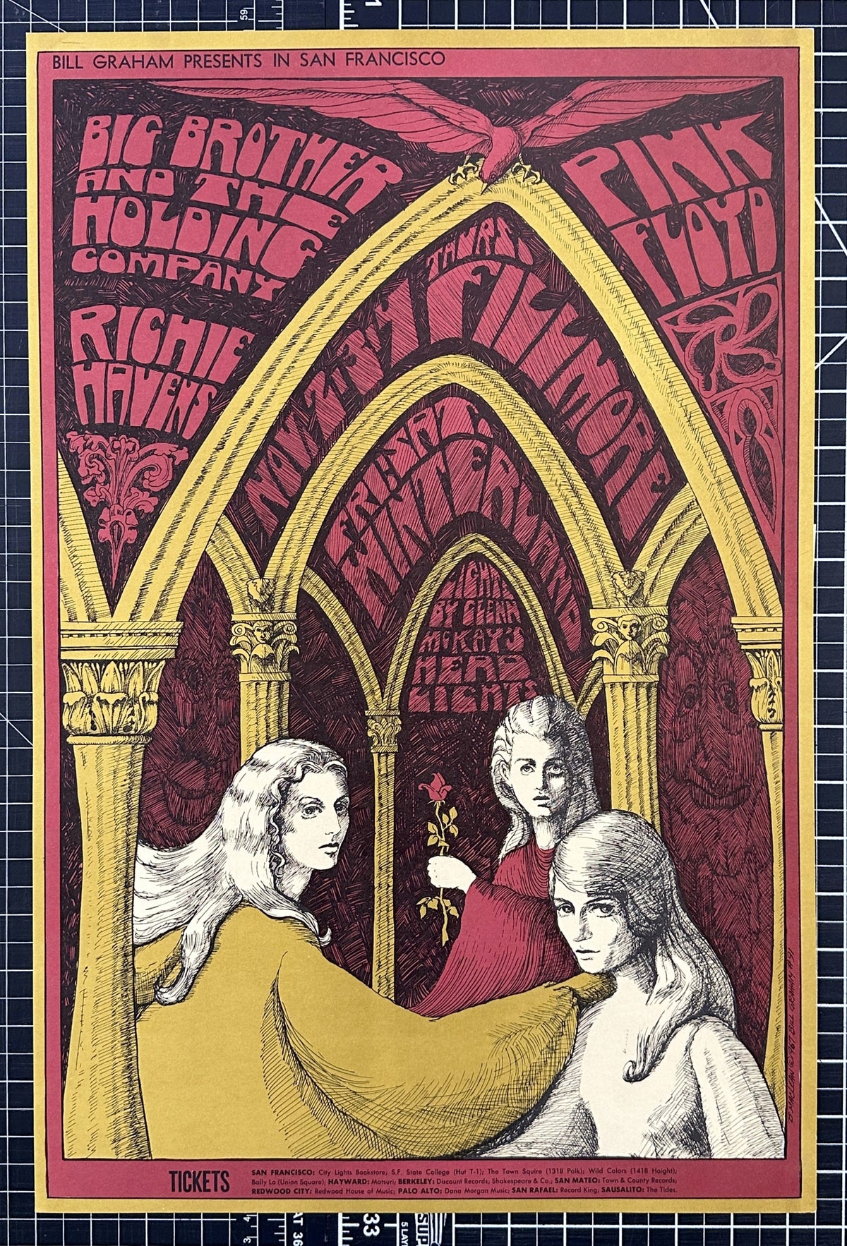 Pink Floyd, Big Brother Holding Co. - BG-91 - Authentic Vintage Poster
