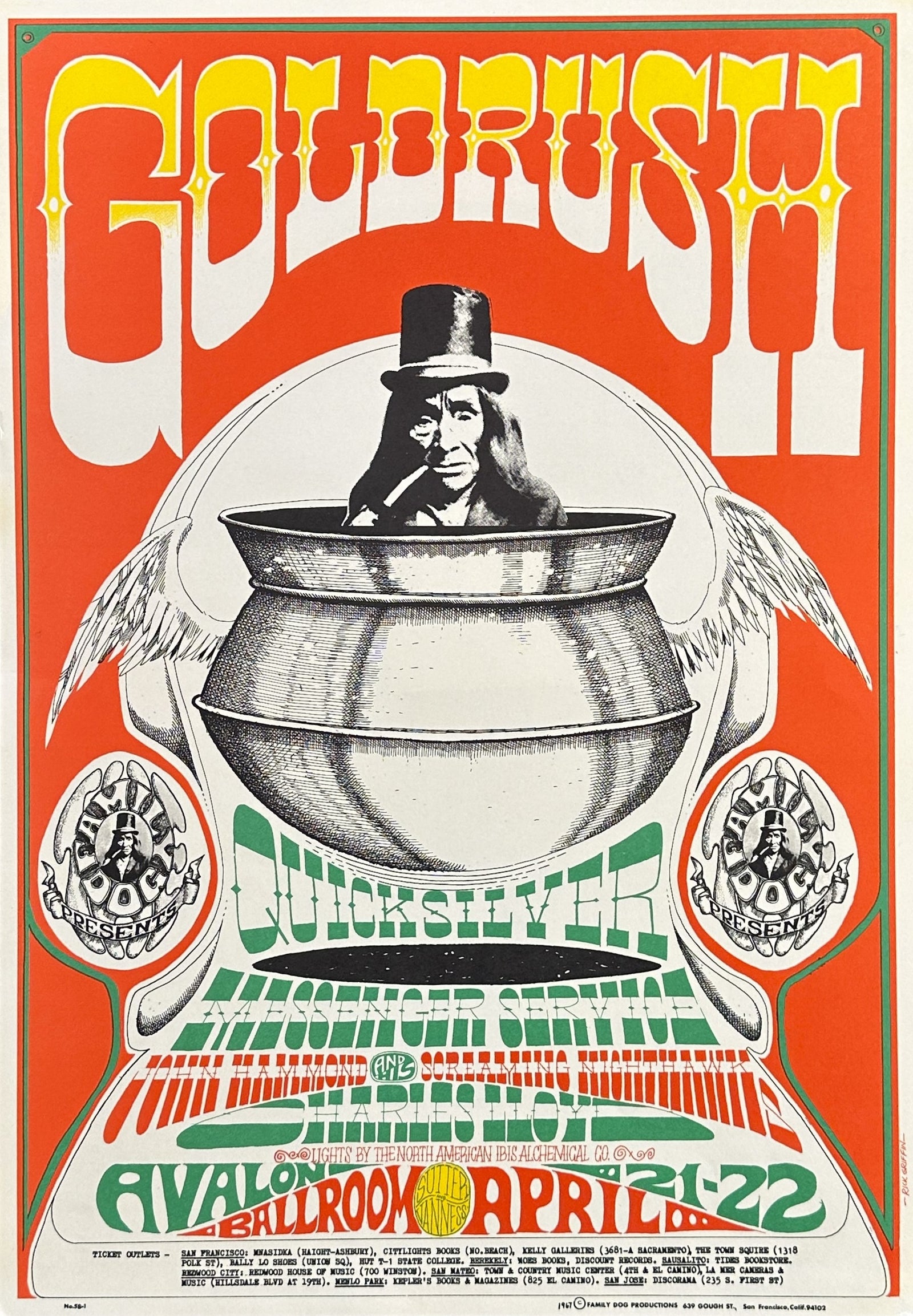 Quicksilver Messenger Service- FD-58 - Authentic Vintage Poster