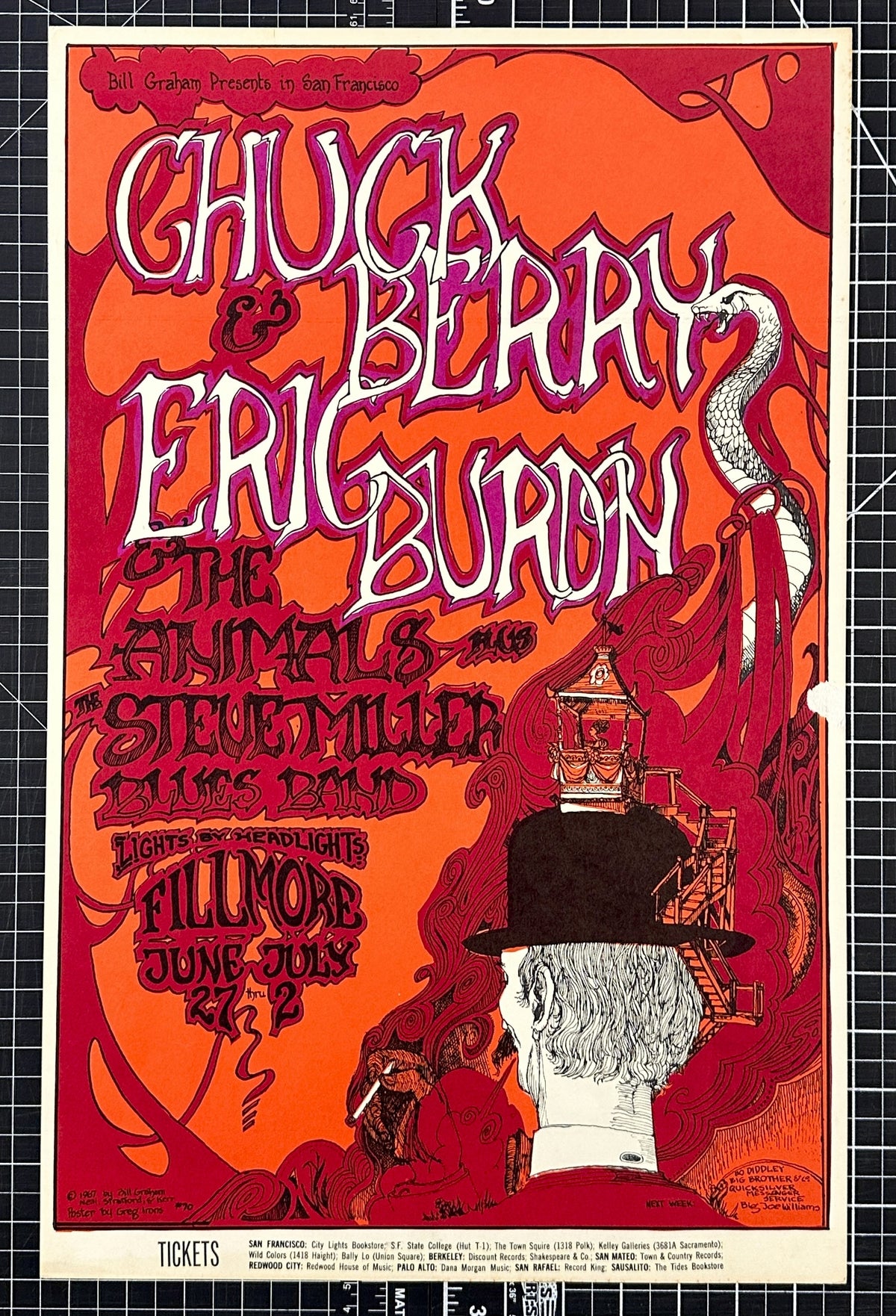 Eric Burdon, Chuck Berry- BG-70 - Authentic Vintage Poster