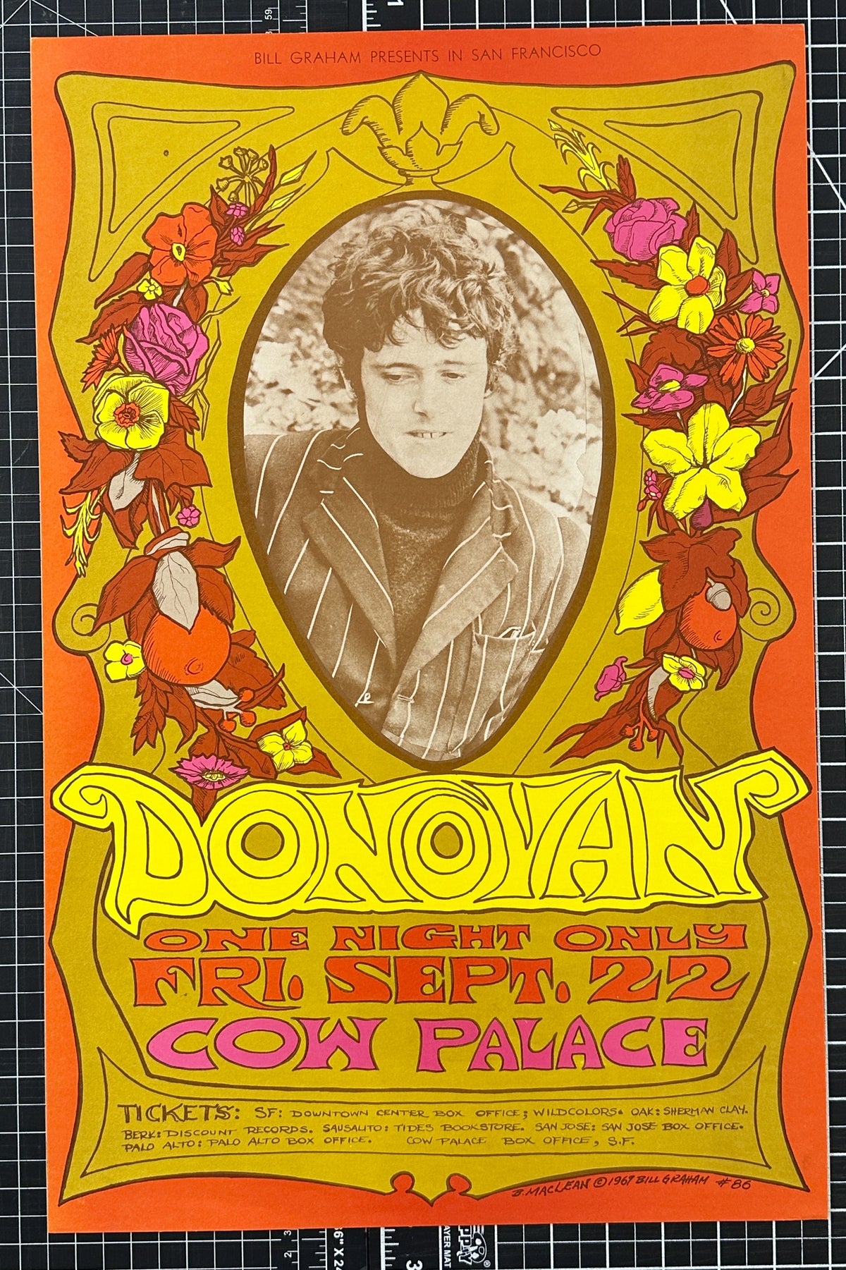 Donovan, Cow Palace- BG-86 - Authentic Vintage Poster