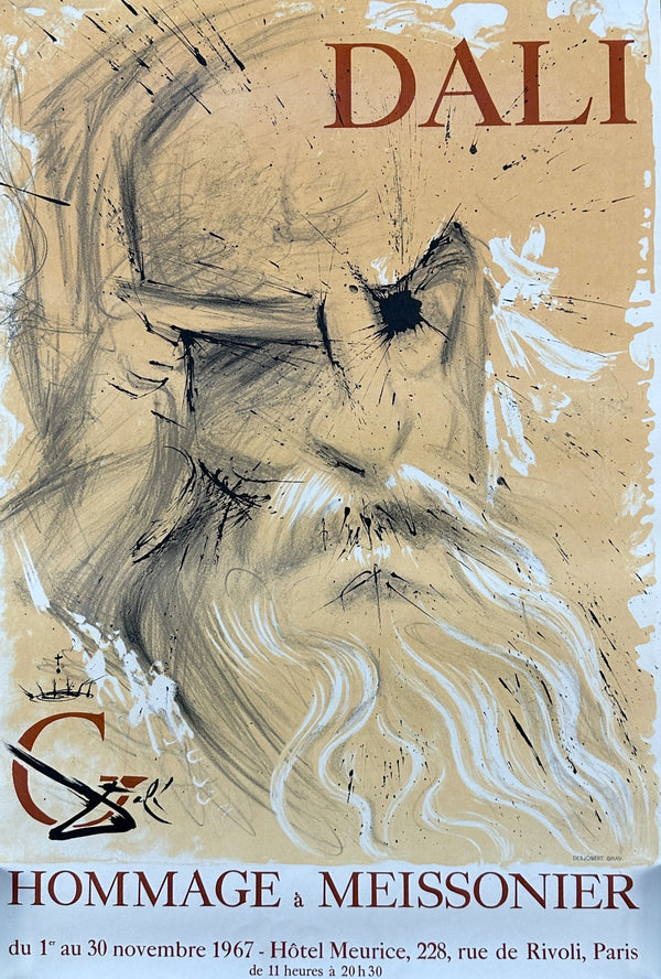 Hommage à Meissonier- Salvador Dalí - Authentic Vintage Poster
