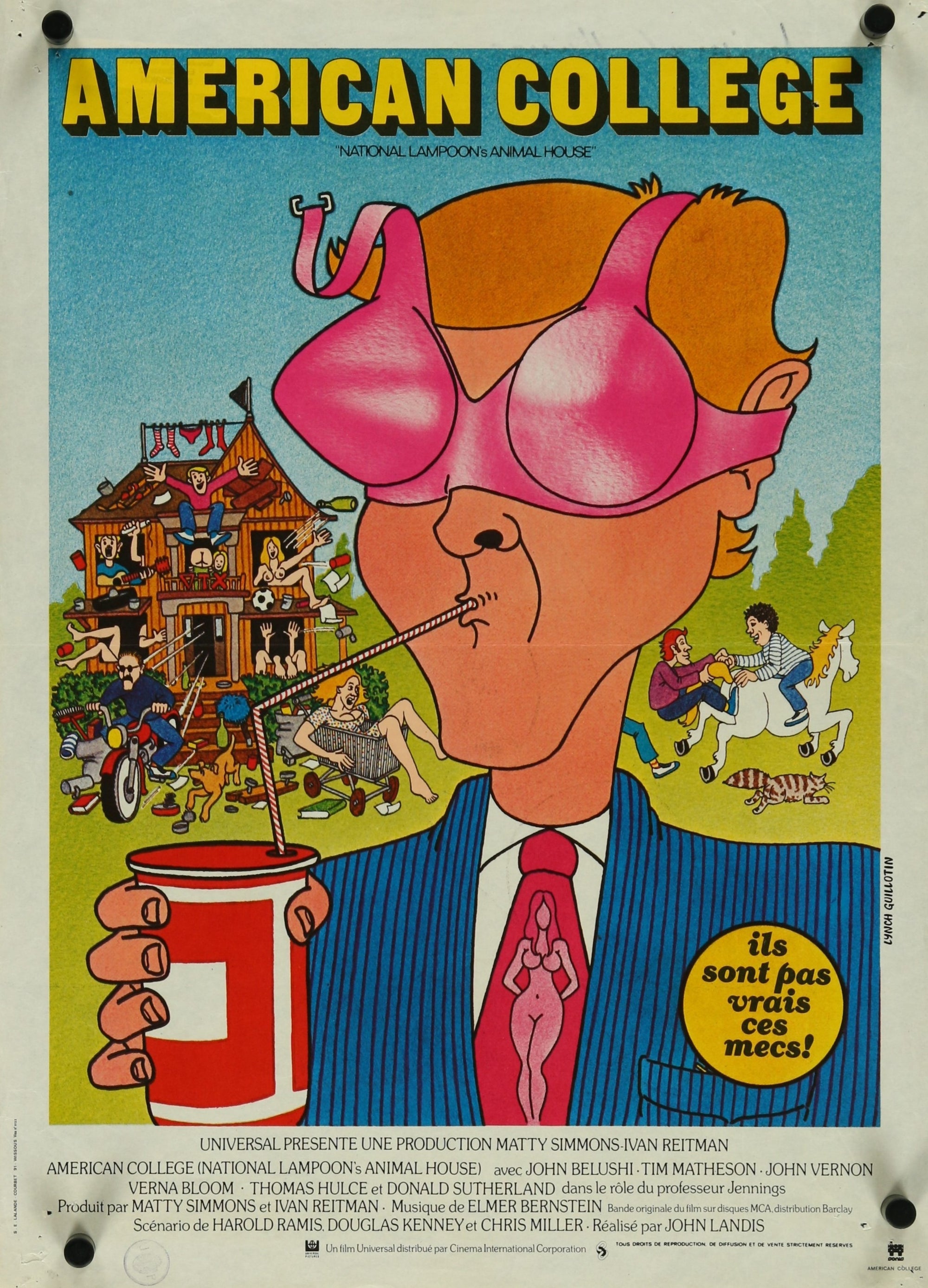 Animal House, American College- French Release - Authentic Vintage Poster