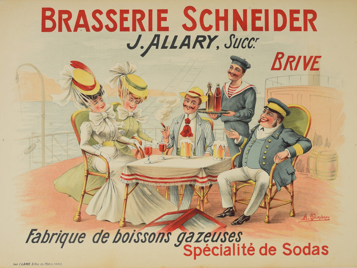 Brasserie Schneider - Authentic Vintage Poster