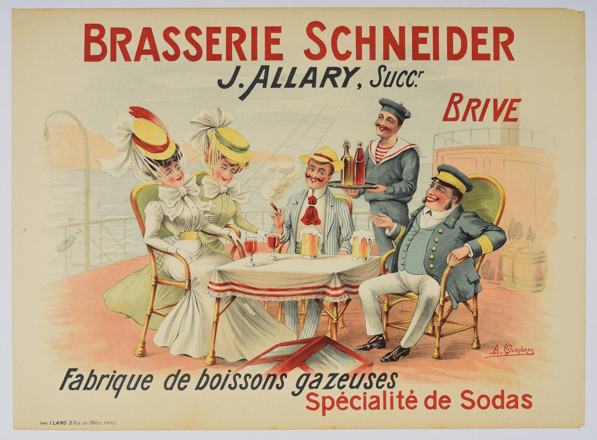 Brasserie Schneider - Authentic Vintage Poster