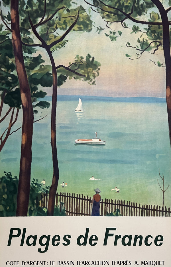 Plages de France, Bassin d'Arcachon - Authentic Vintage Poster