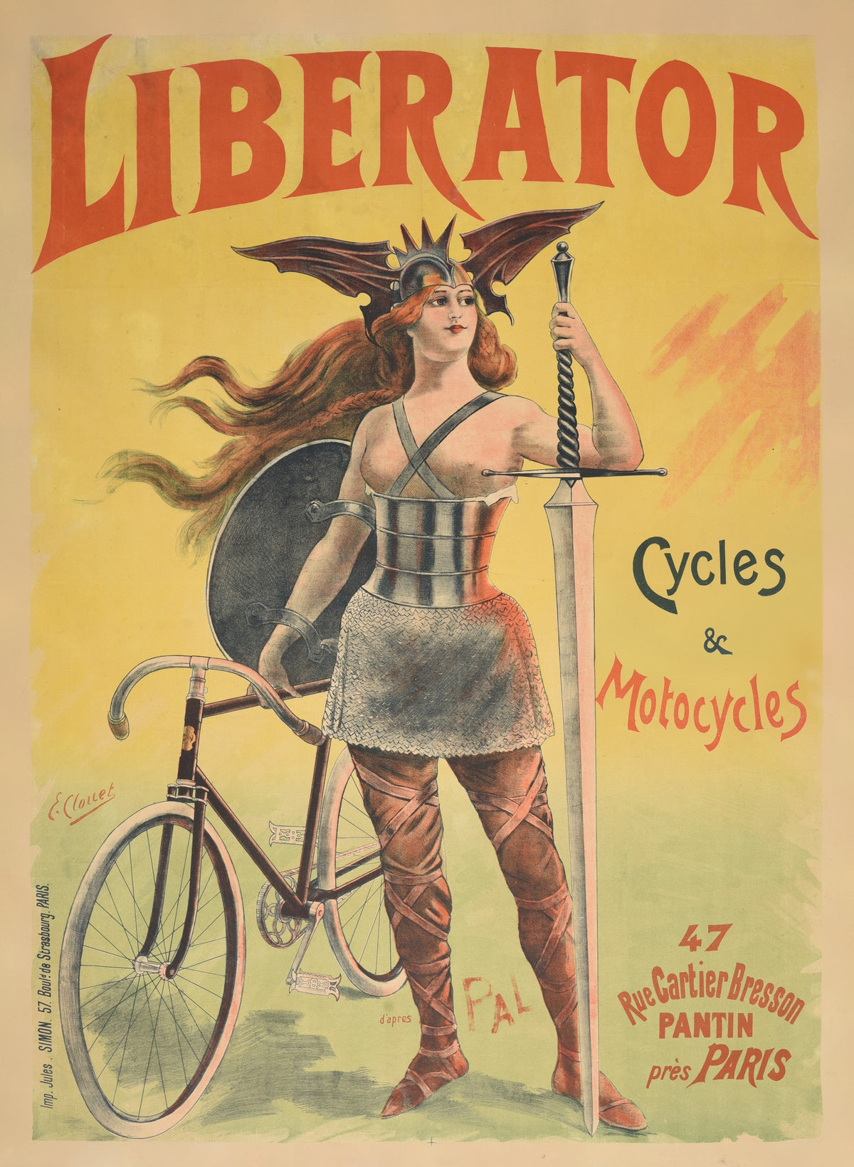 Liberator Cycles - Authentic Vintage Poster