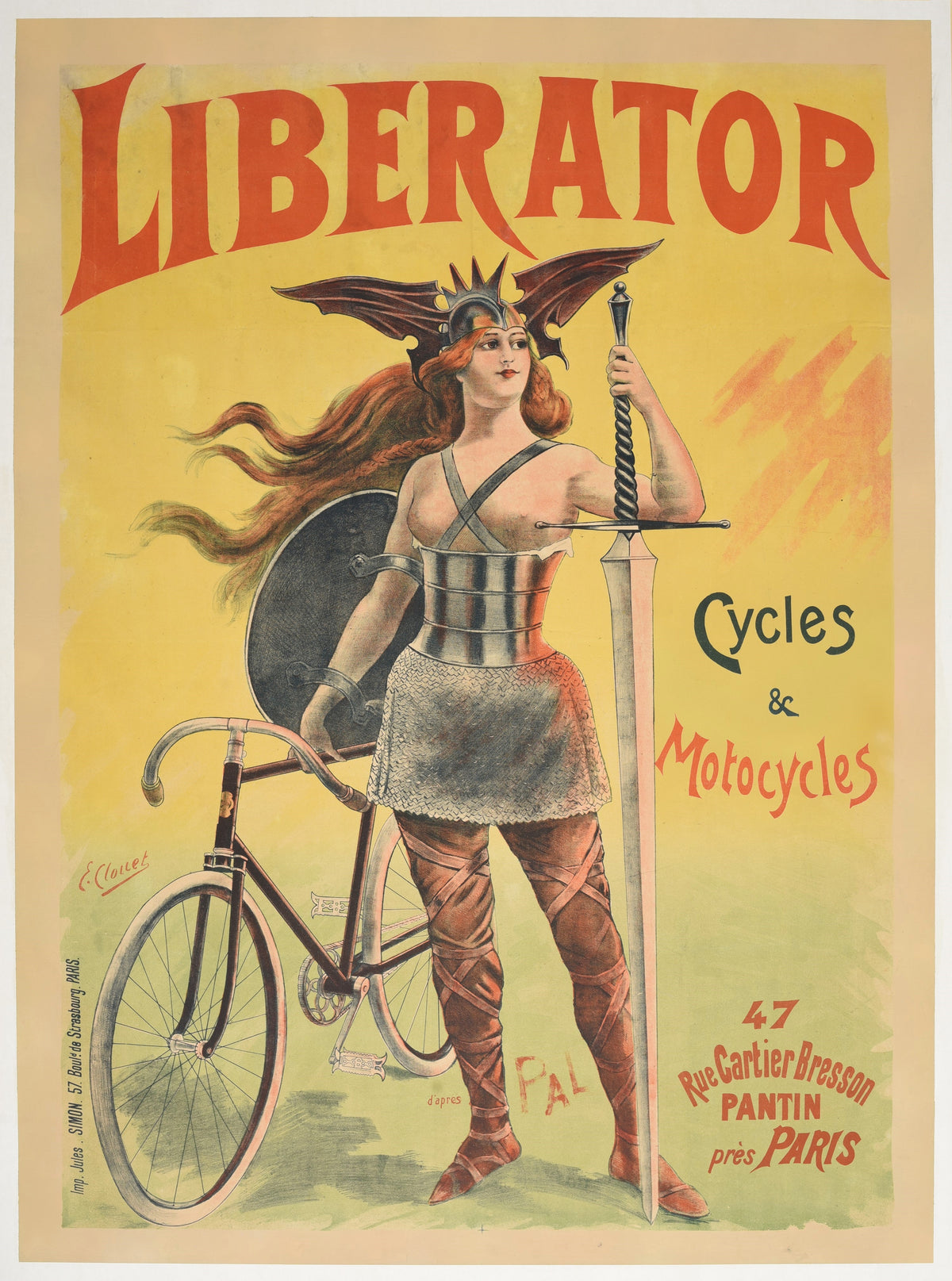 Liberator Cycles - Authentic Vintage Poster