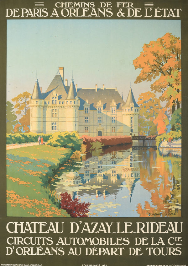 Château d'Azay-Le-Rideau - Authentic Vintage Poster