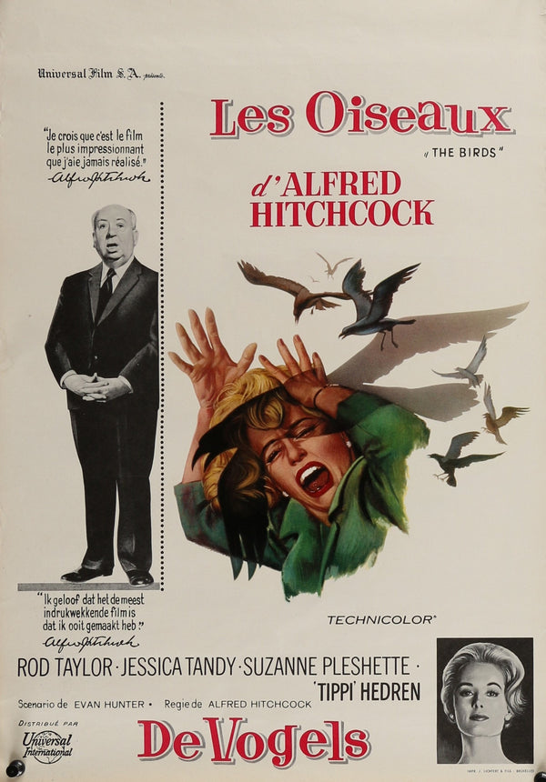 The Birds- Belgian Release - Authentic Vintage Poster