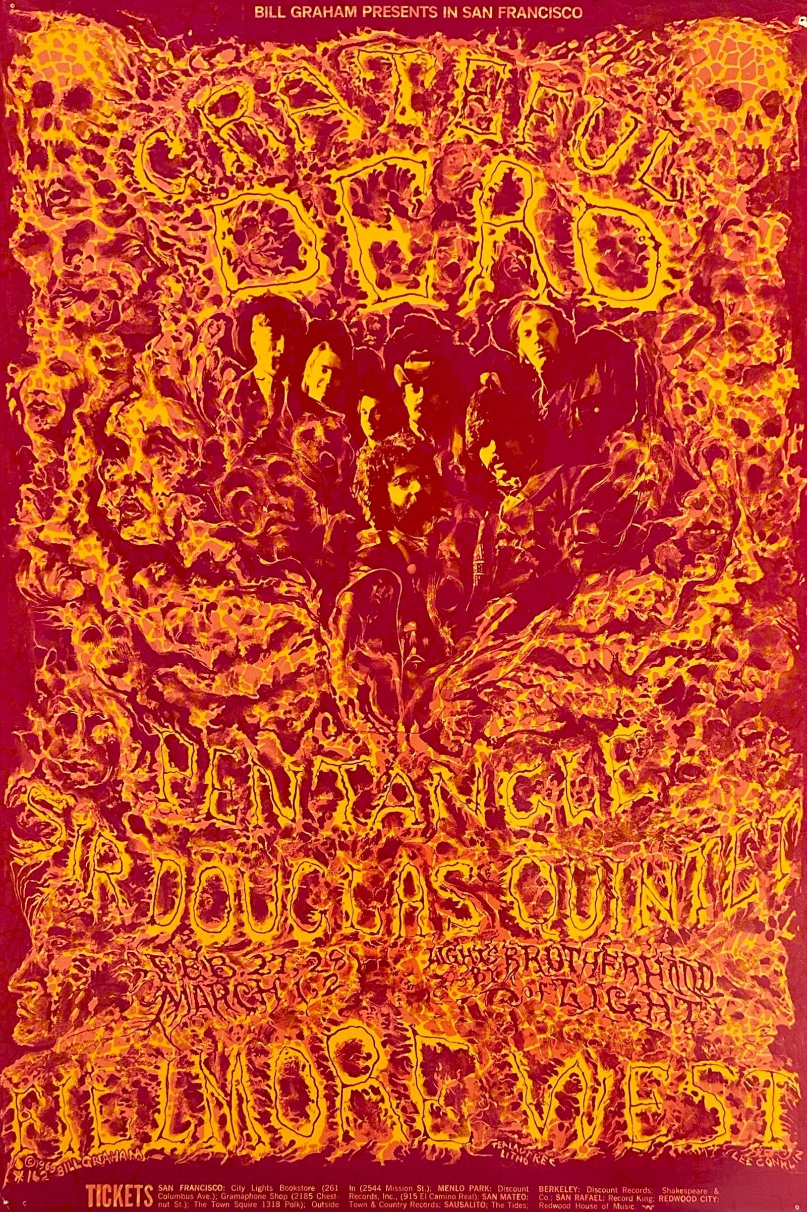 Grateful Dead- BG-162 NEW - Authentic Vintage Poster