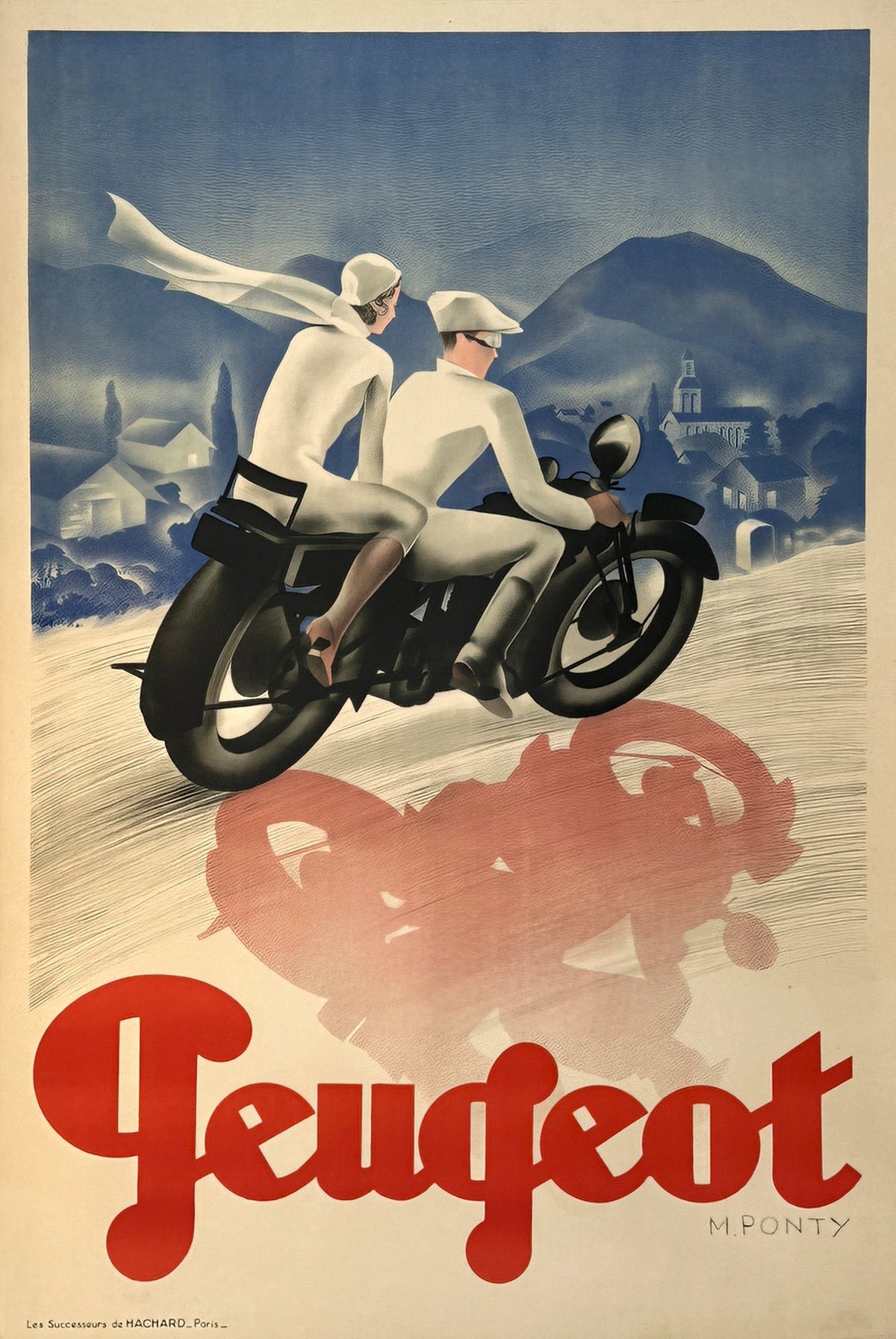 Motos Peugeot - Authentic Vintage Poster