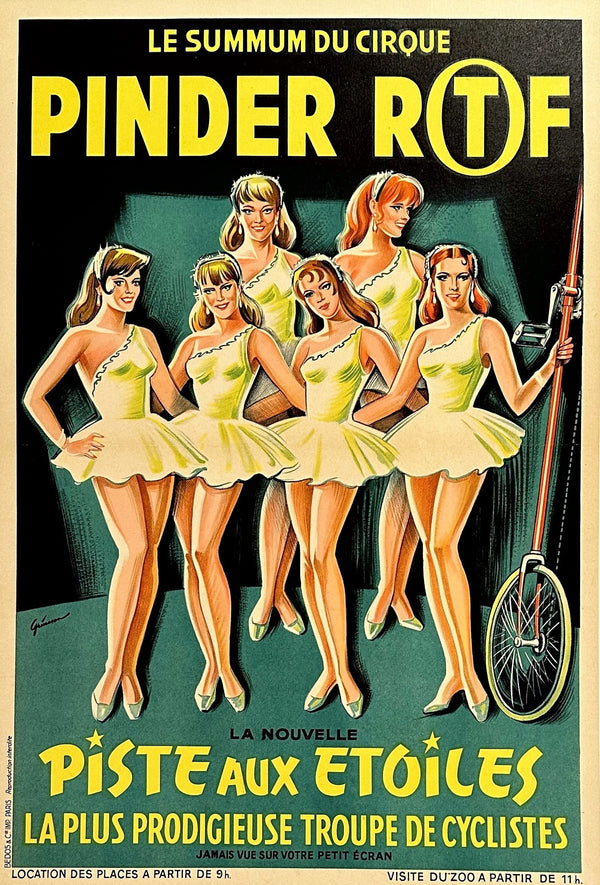 Pinder RTF Circus - Authentic Vintage Poster