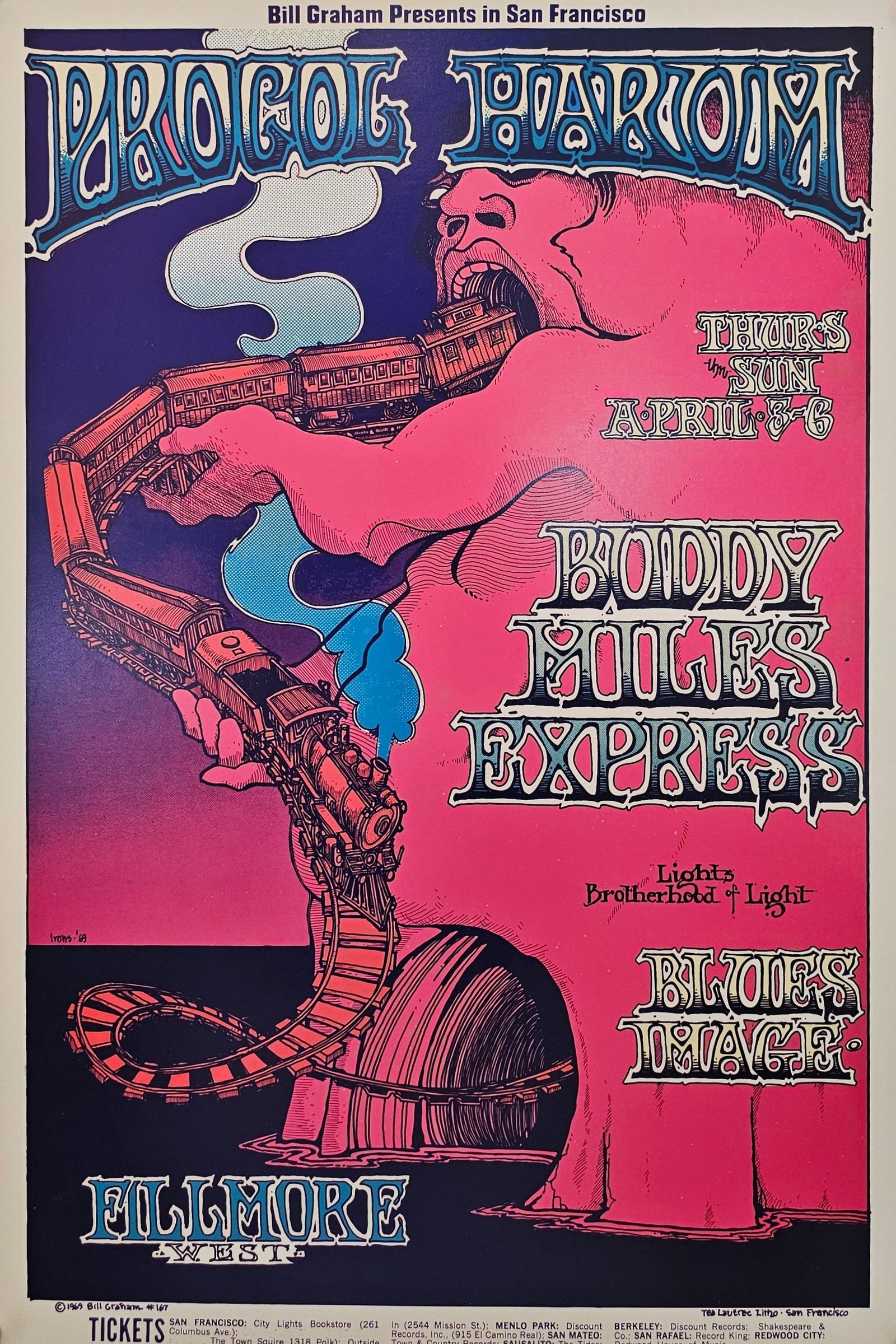 Buddy Miles by Greg Irons (Re-Issue) - Original Vintage Poster
