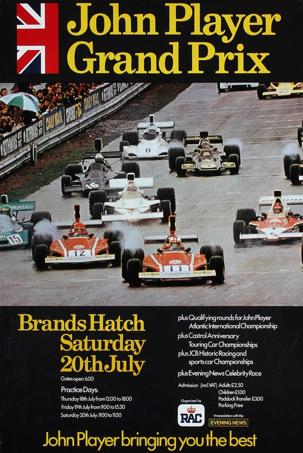 John Player Grand Prix, Formula 1 - Authentic Vintage Poster