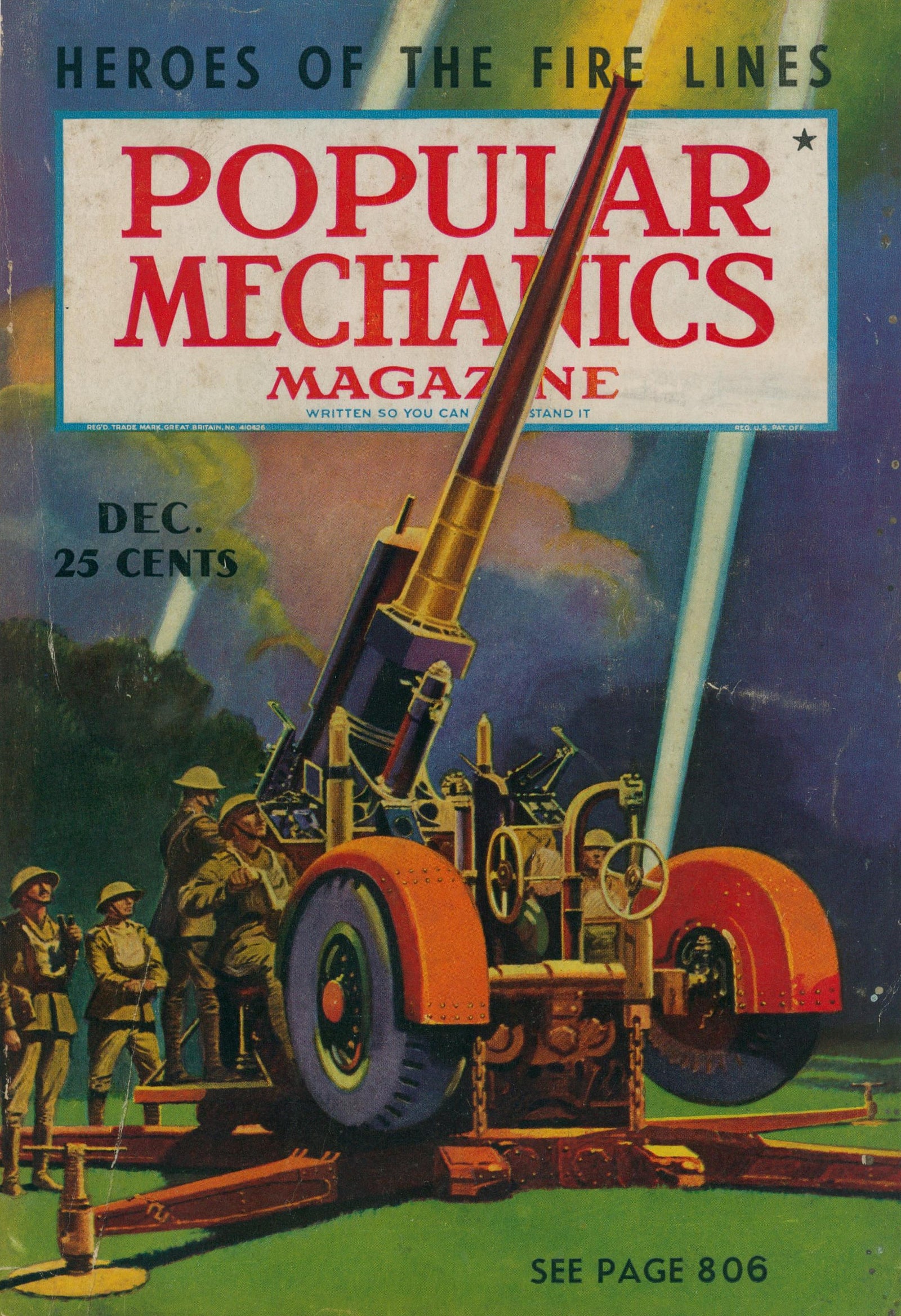 Fire Line Hereos- Popular Mechanics - Authentic Vintage Cover Art