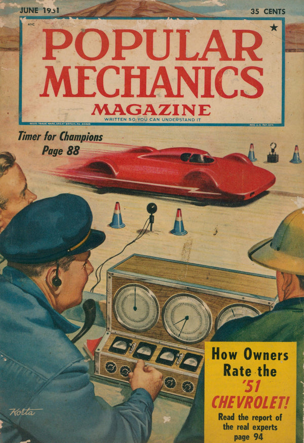 The Future Chevrolet- Popular Mechanics - Authentic Vintage Cover Art