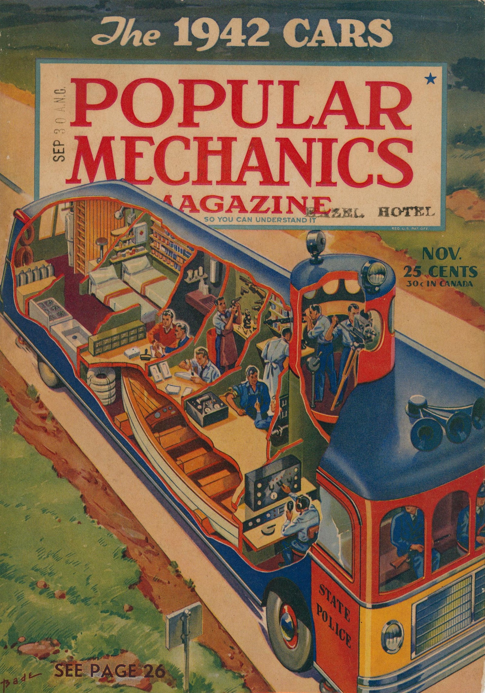 State Police- Popular Mechanics - Authentic Vintage Cover Art