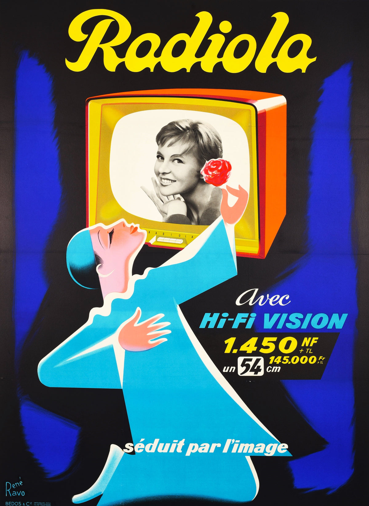 Radiola Hi-Fi by René Ravo - Authentic Vintage Poster