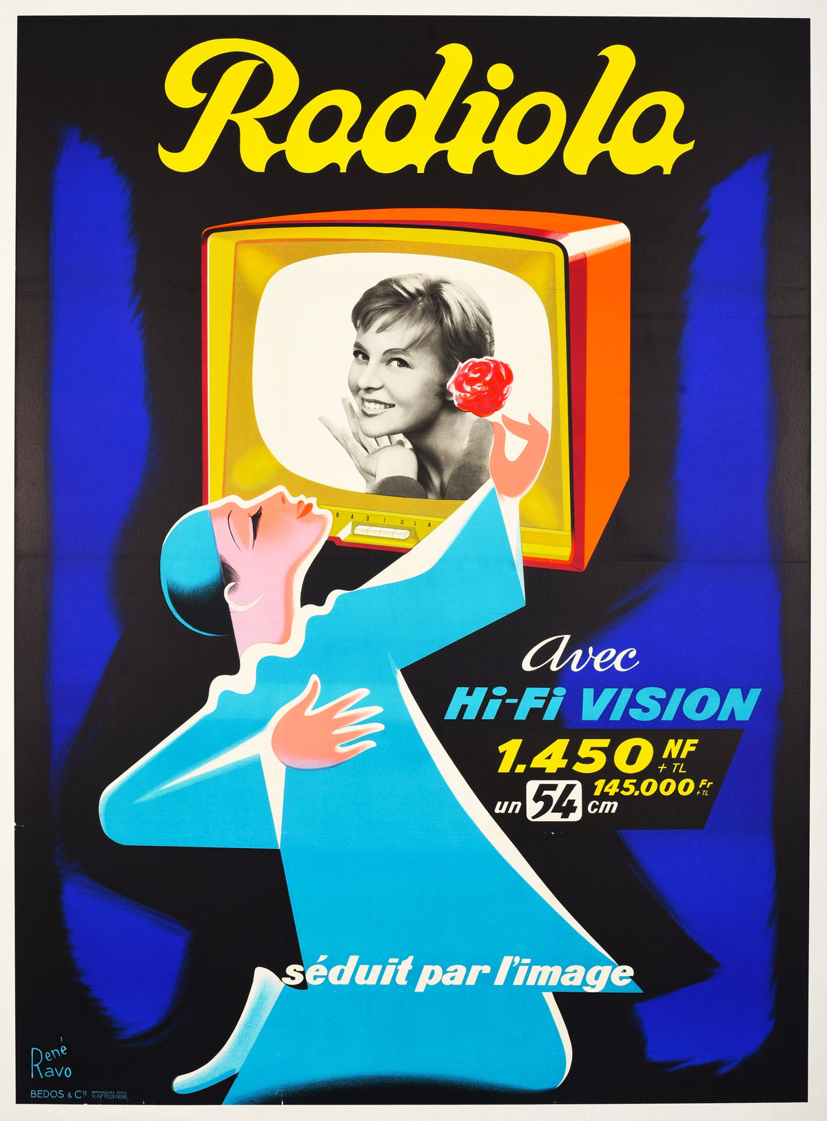 Radiola Hi-Fi by René Ravo - Authentic Vintage Poster