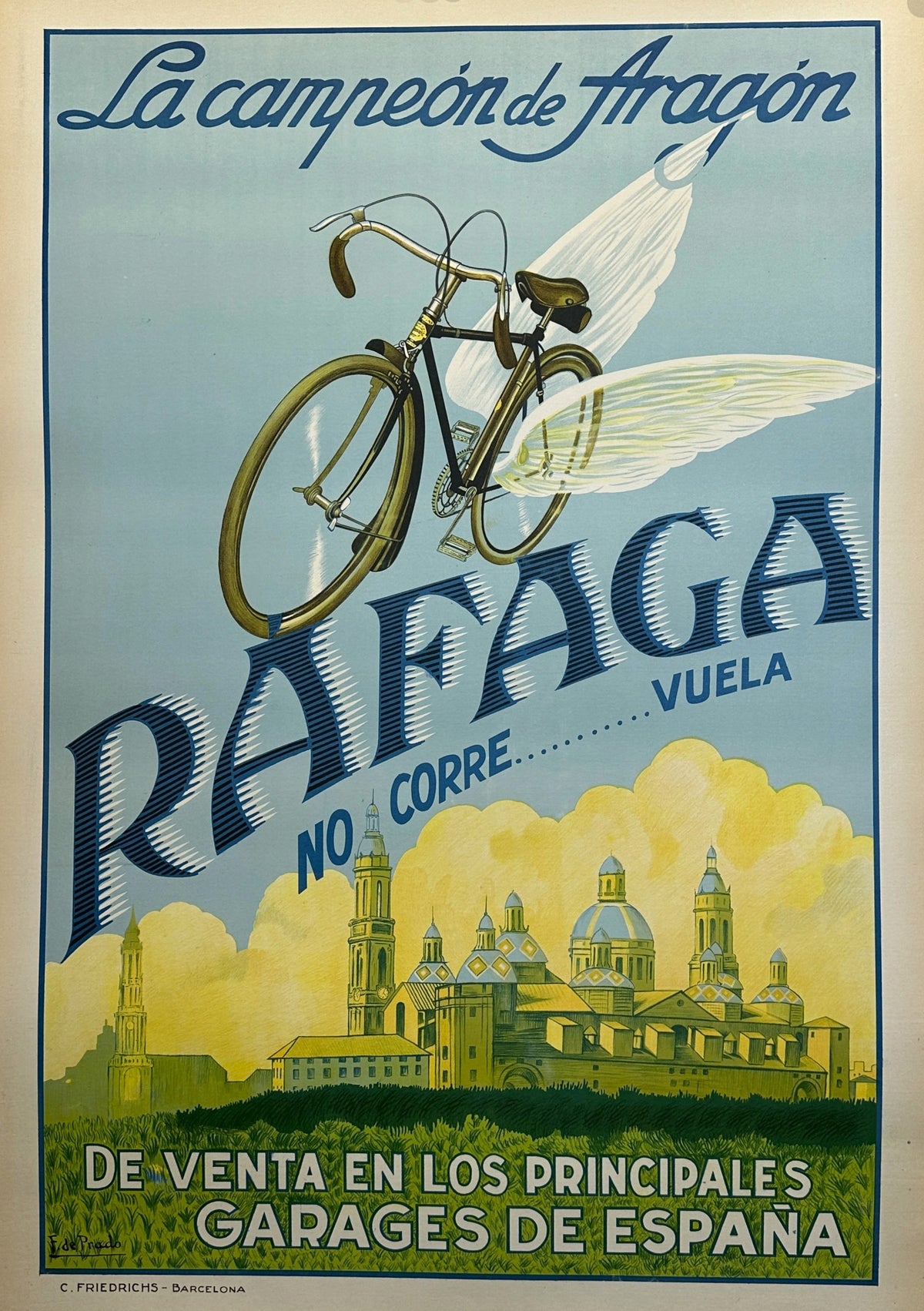 Rafaga Bicycles - Authentic Vintage Poster