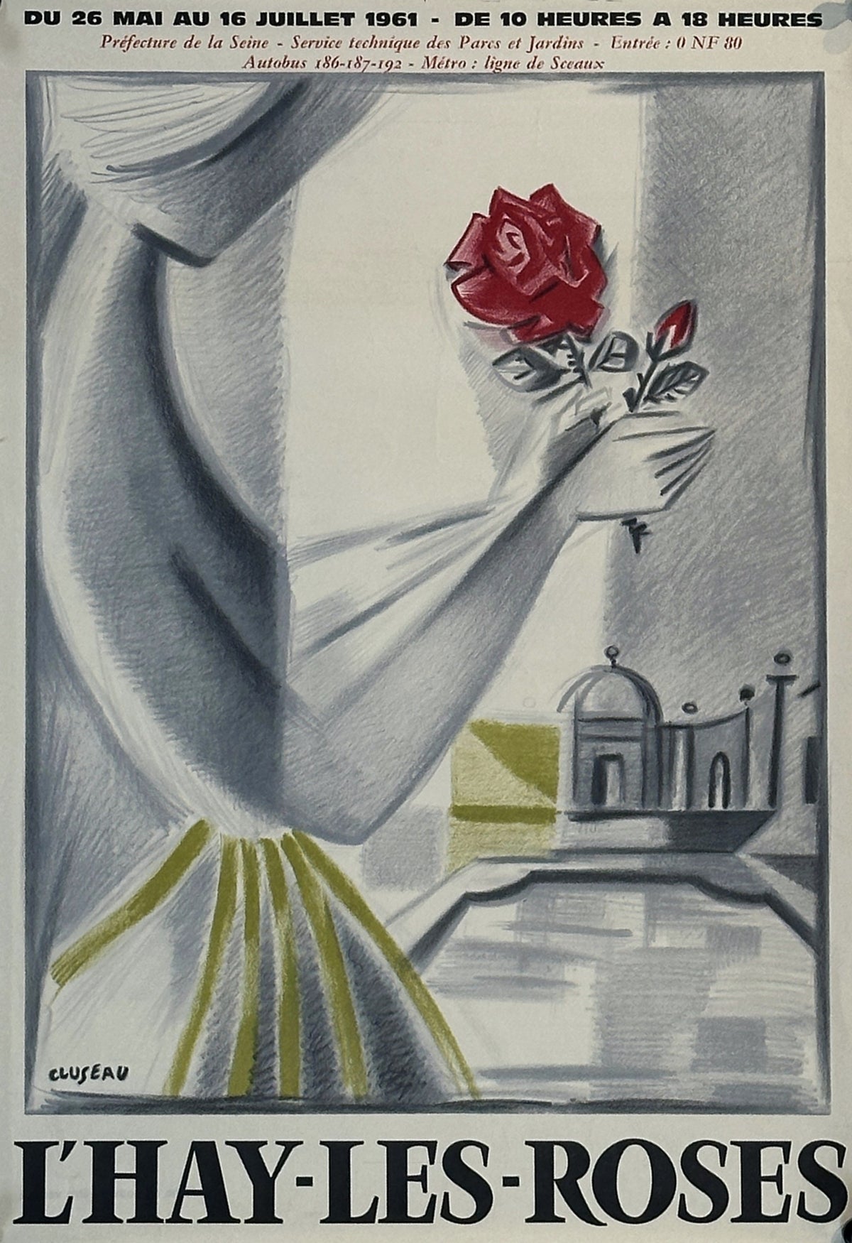 Rose Garden Exhibiton - Authentic Vintage Poster