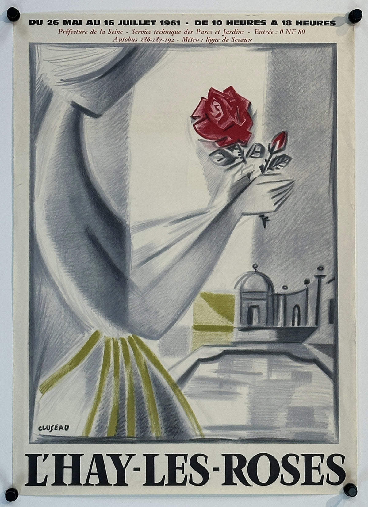 Rose Garden Exhibiton - Authentic Vintage Poster
