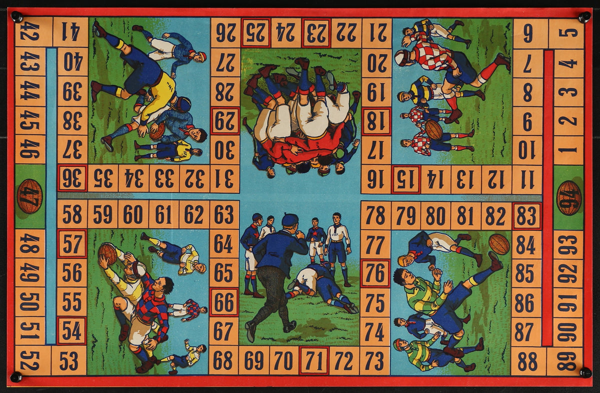 Rugby Board Game - Authentic Vintage Poster