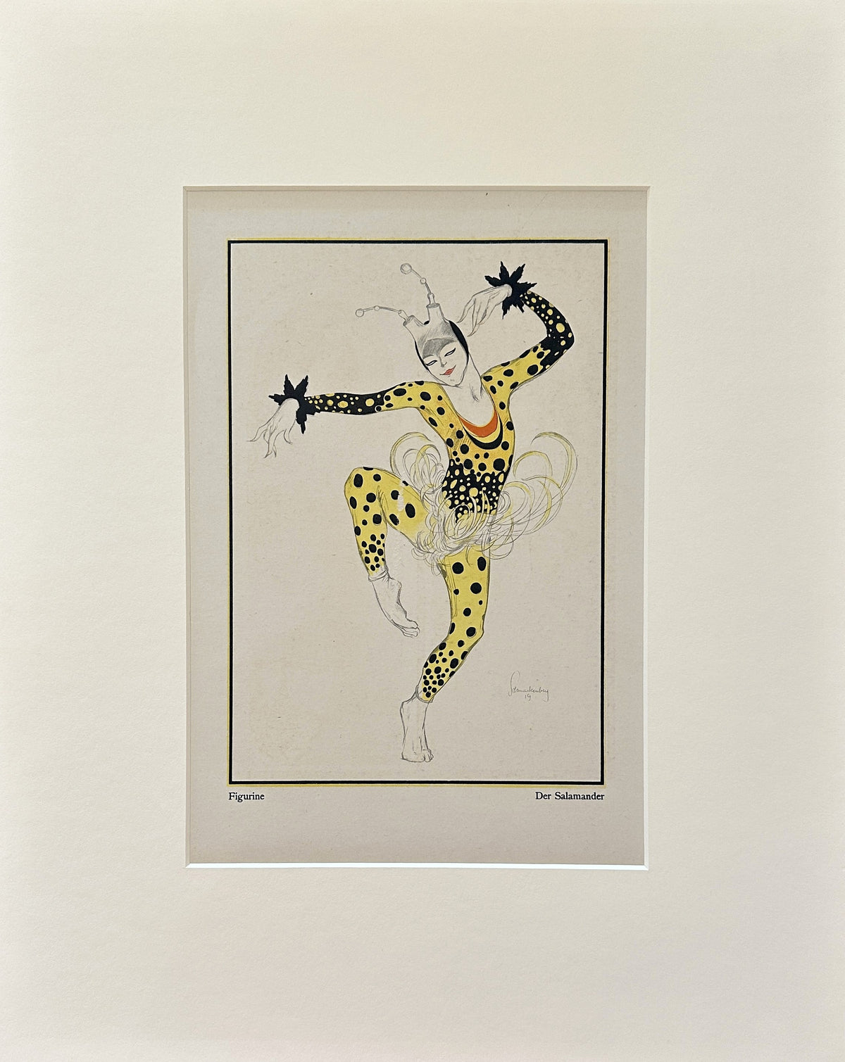 Der Salamander/Die Rodelhexe (double-sided) - Authentic Vintage Illustration