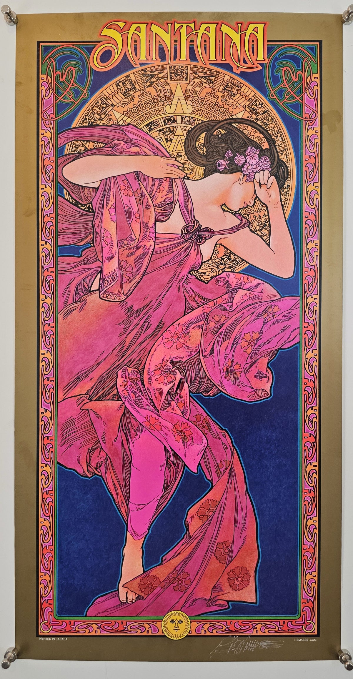 Santana by Bob Massé, Signed (Reissue) - Original Vintage Poster