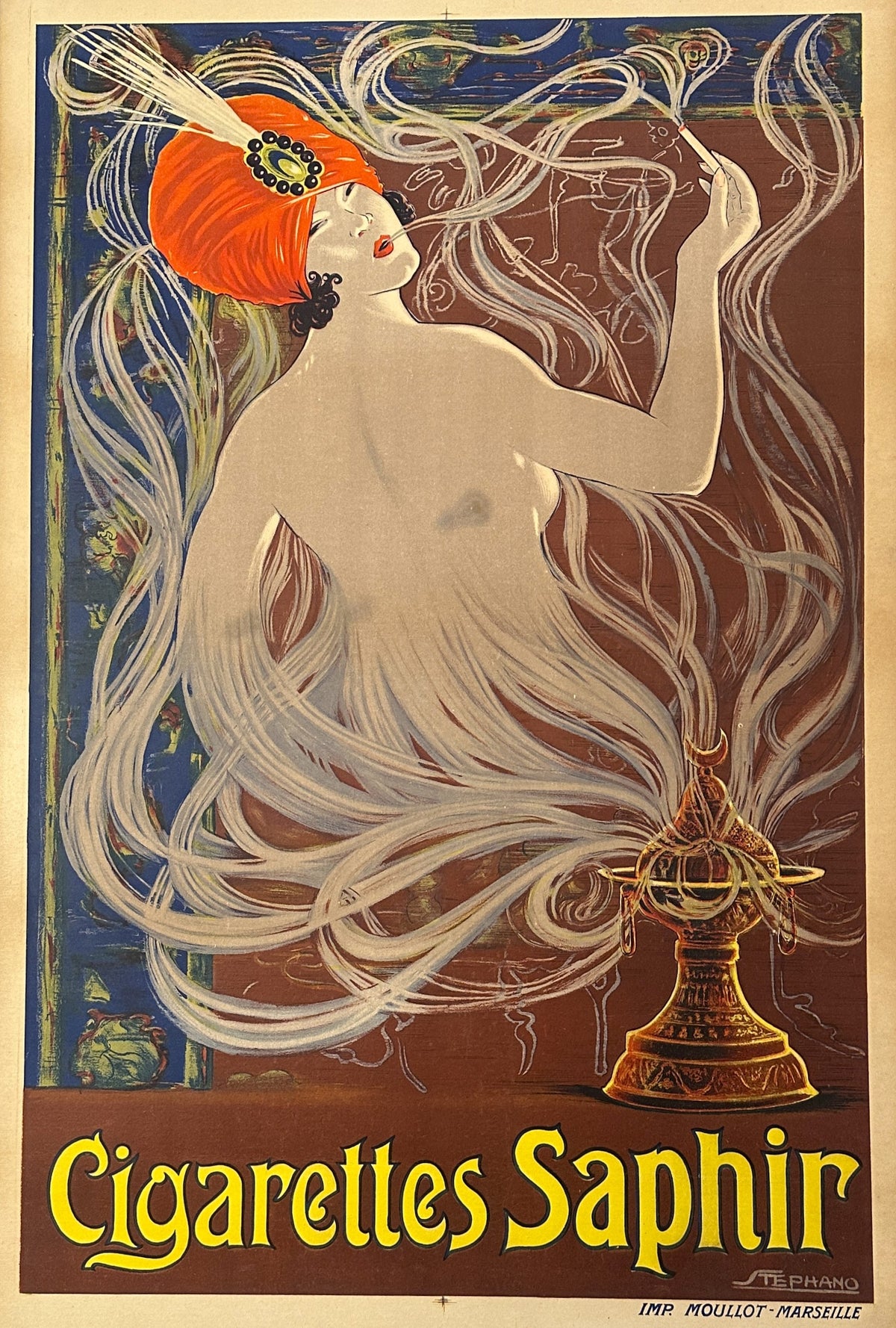 Cigarettes Saphir by Stephano Poster - Authentic Vintage Posters