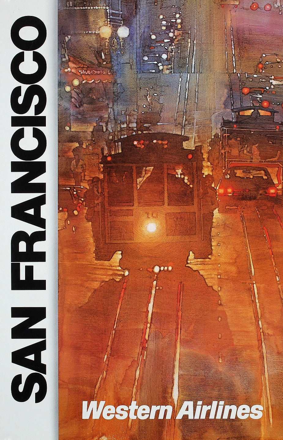 San Francisco, Western Airlines - Authentic Vintage Poster