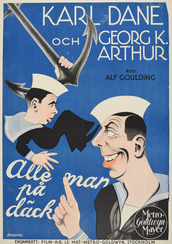 All Hands on Deck, Swedish Release - Authentic Vintage Poster