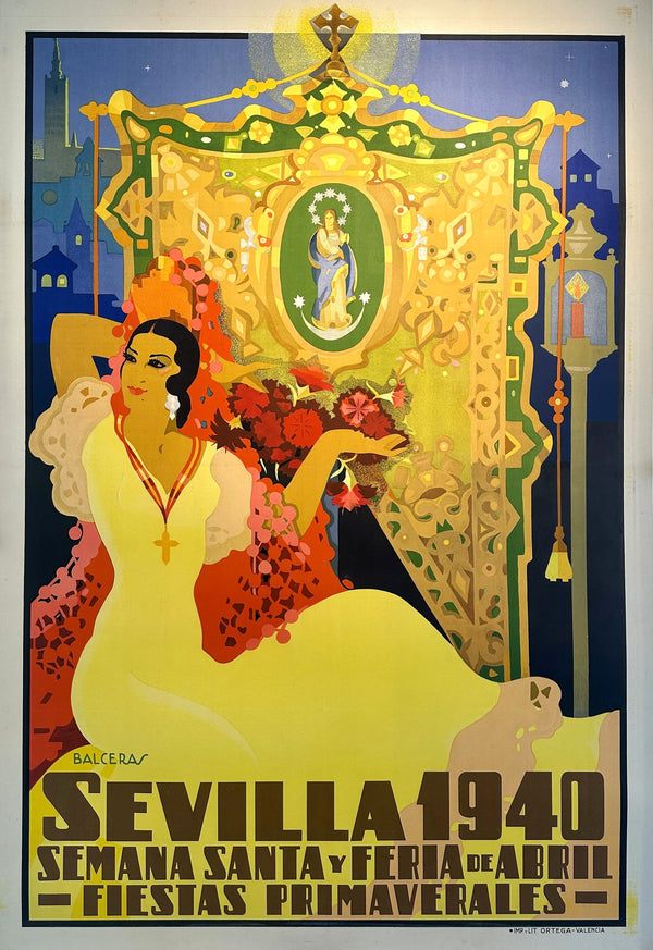 Sevilla, Feria de Abril - Authentic Vintage Poster