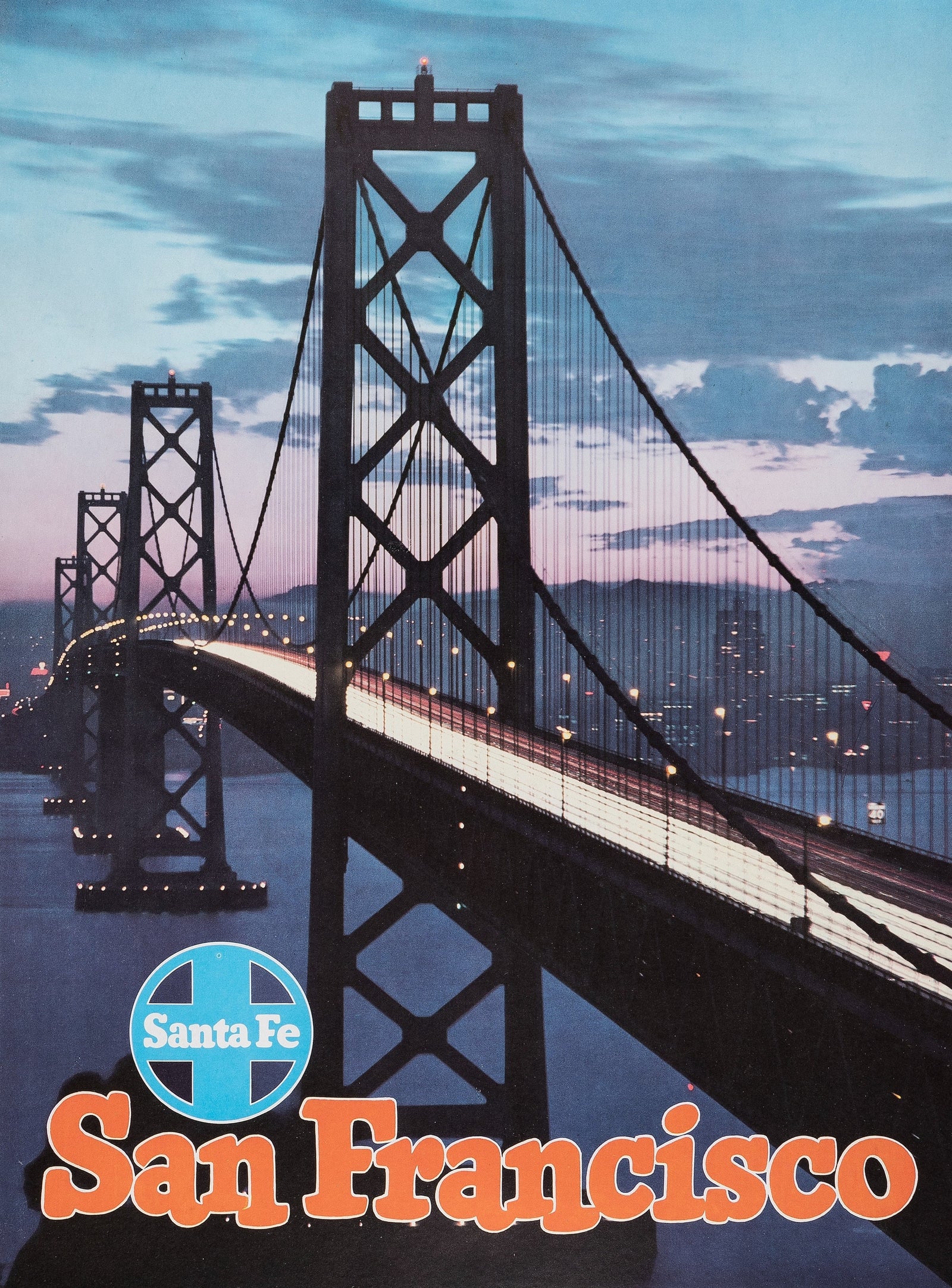 San Francisco, Santa Fe Railway - Authentic Vintage Poster