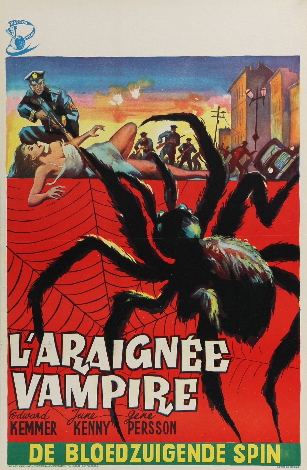 Vampire Spider, Belgian Release - Authentic Vintage Poster