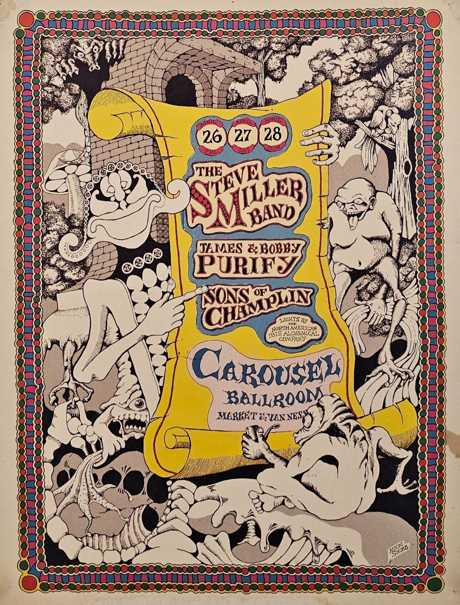 Steve Miller Band by Rick Shubb - Original Vintage Poster
