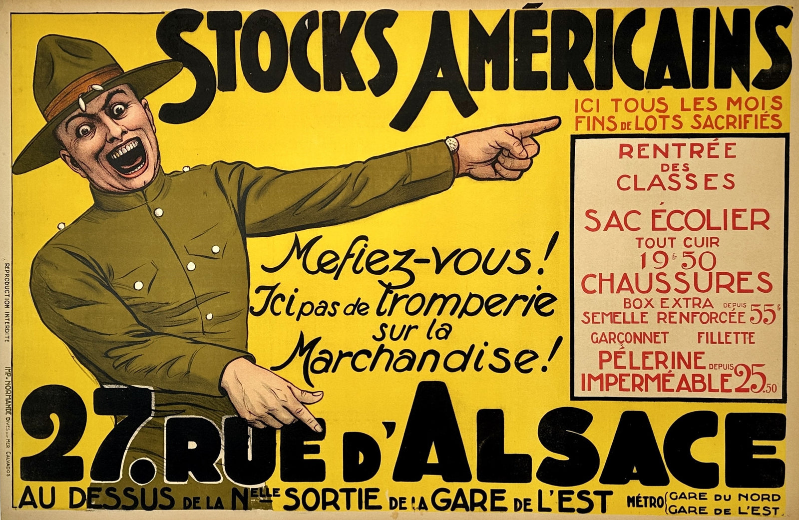 Stocks Américains - Authentic Vintage Poster