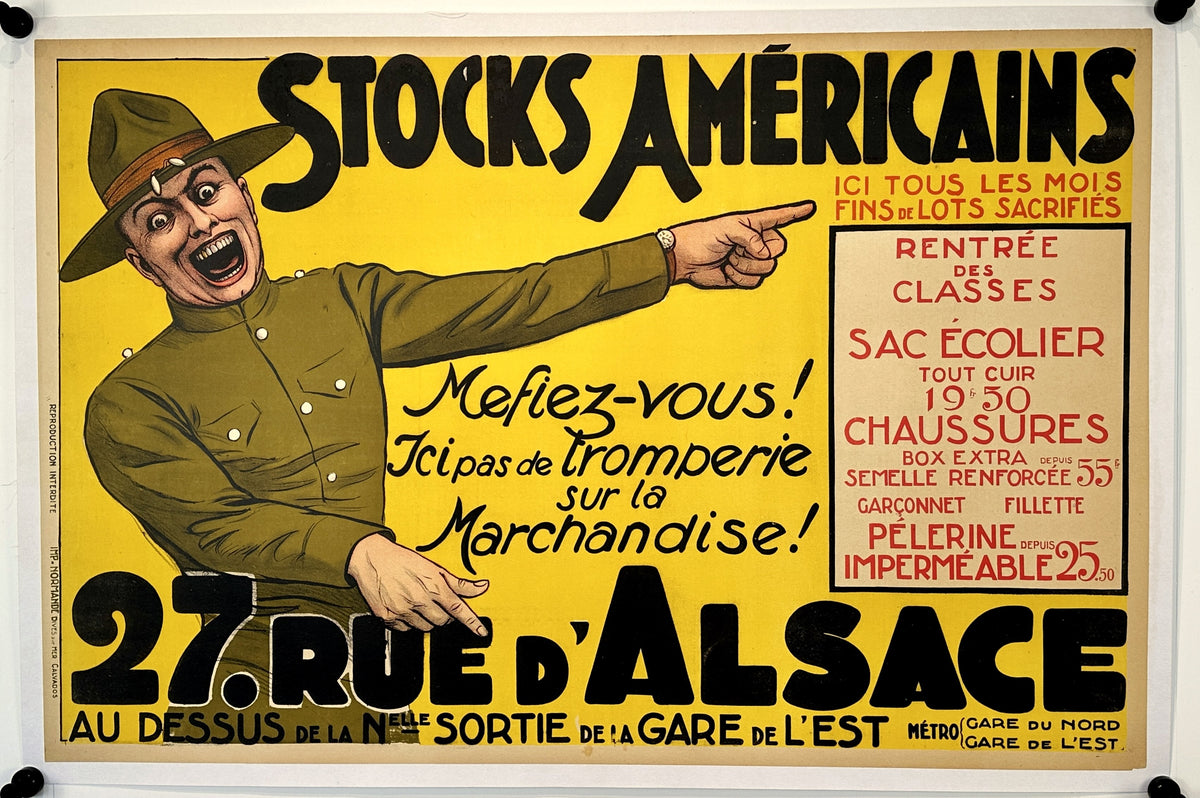 Stocks Américains - Authentic Vintage Poster