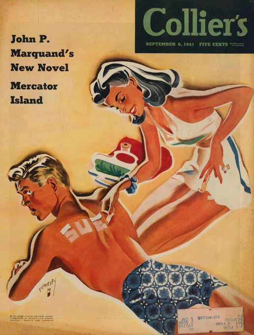 Sunburn- Collier's Magazine - Authentic Vintage Cover Art