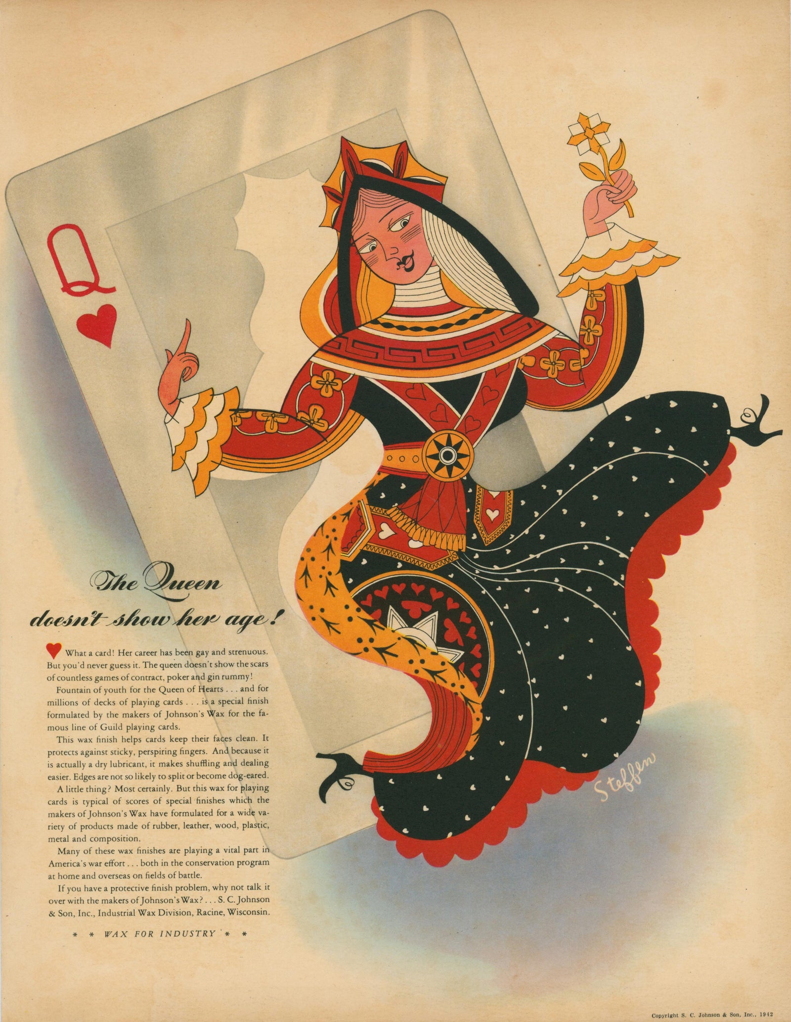 Queen of Hearts- Fortune Magazine Ad - Authentic Vintage Vintage Ad