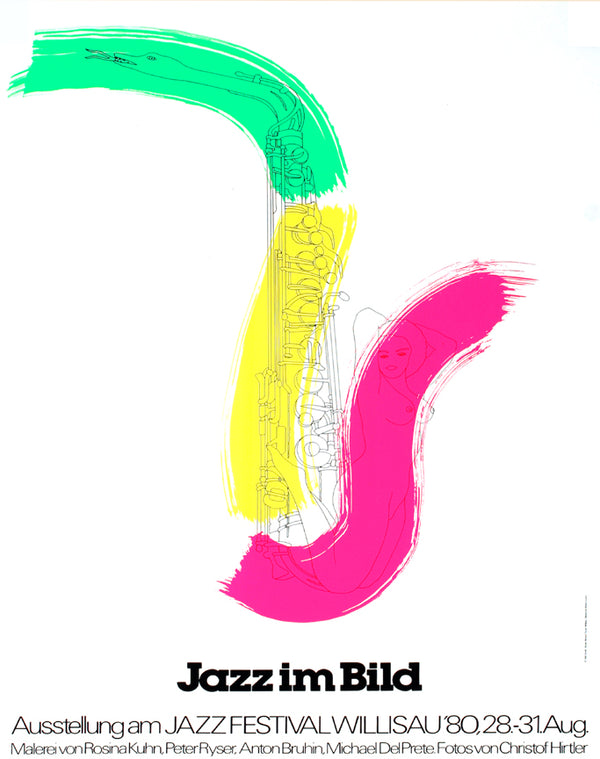 Jazz Festival, Switzerland - Authentic Vintage Poster