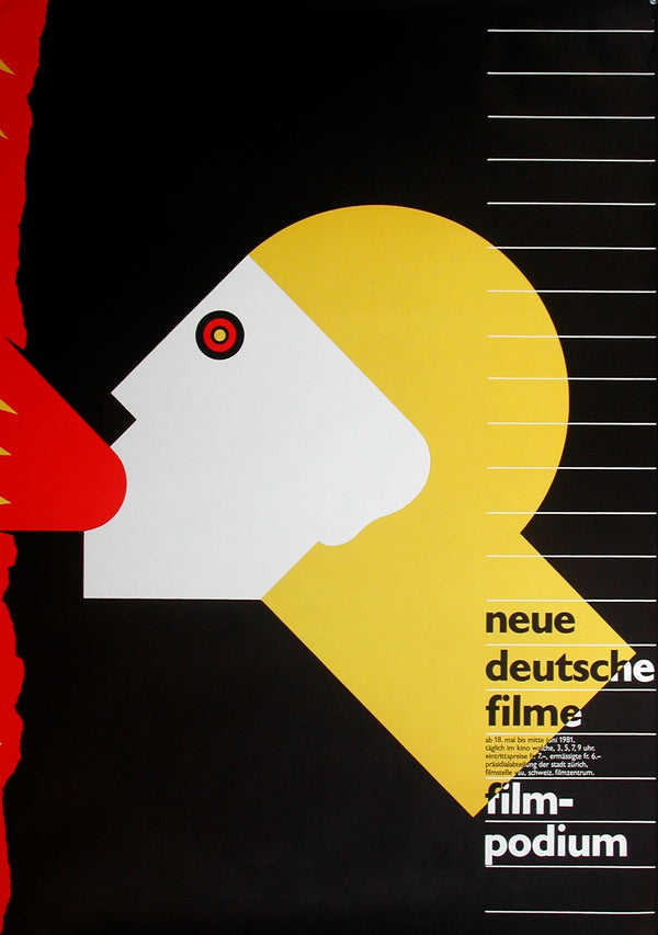 New German Films, Zurich - Authentic Vintage Poster