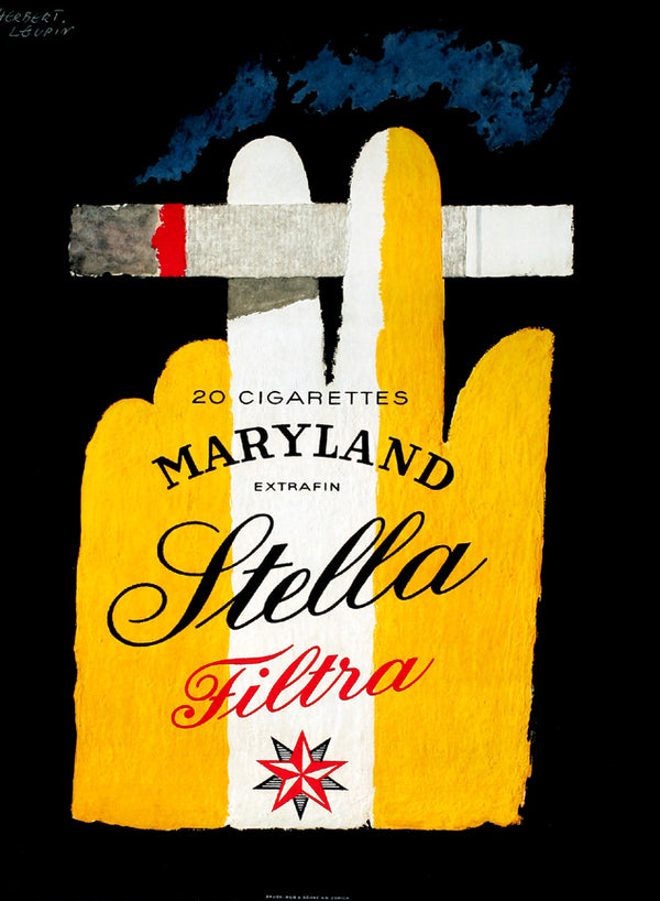Stella Filtra, Maryland Cigarettes - Authentic Vintage Poster