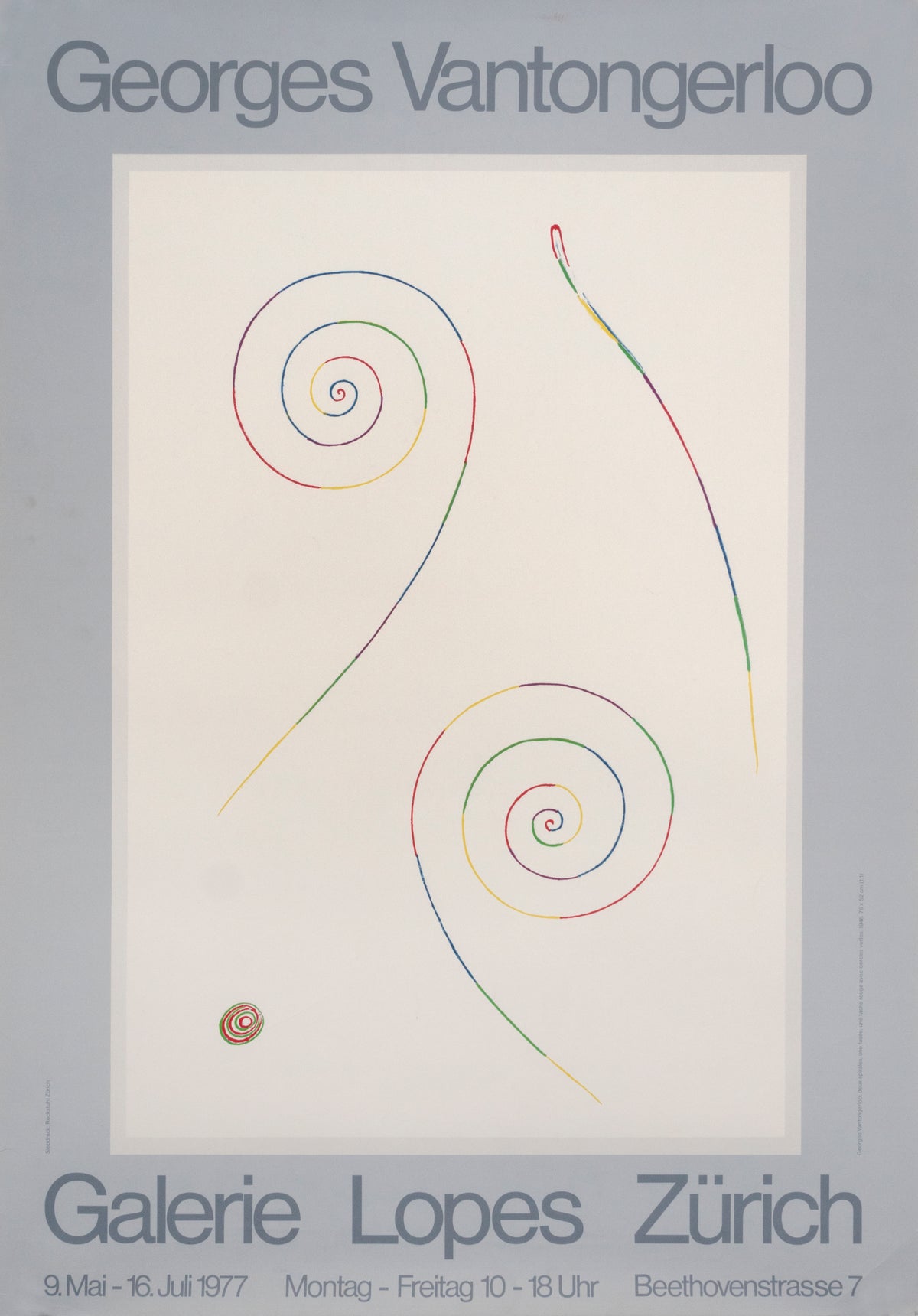 Georges Vantongerloo- Galerie Lopes, Zurich - Authentic Vintage Poster