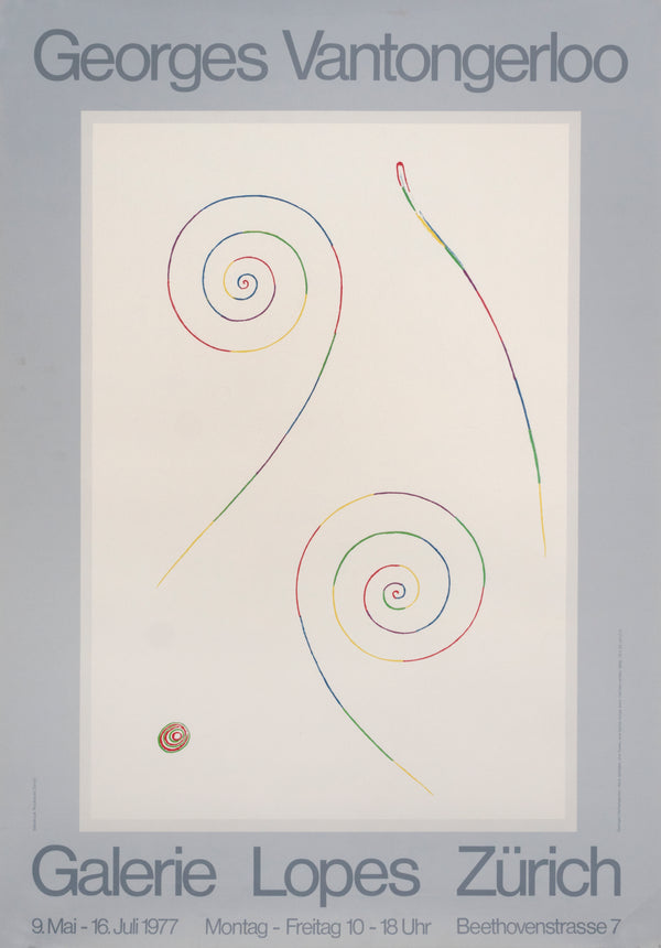 Georges Vantongerloo- Galerie Lopes, Zurich - Authentic Vintage Poster