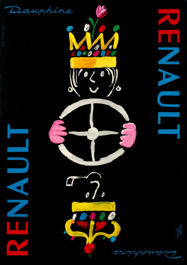 Renault Motors, Dauphine - Authentic Vintage Poster
